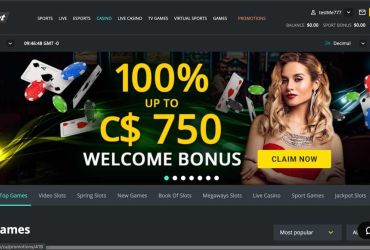 1Bet casino – main page.