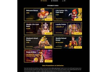 Zet casino - list of promotions.