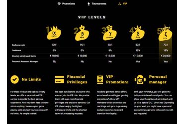 Zet casino - Vip levels.