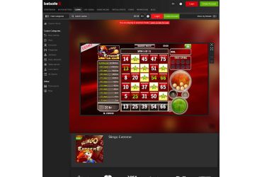 Betsafe casino - Slot machine "Slingo Extreme".