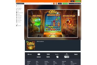 Betsson casino - slot machine "Wild Cauldron".