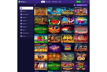 Bongo Casino - games page