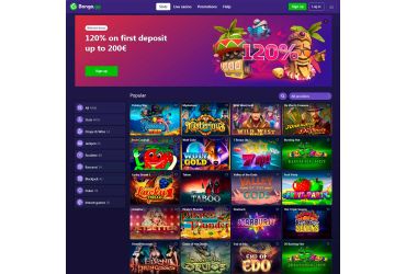 Bongo Casino - main page