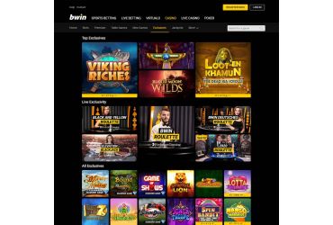 Bwin casino - list of exclusive games.