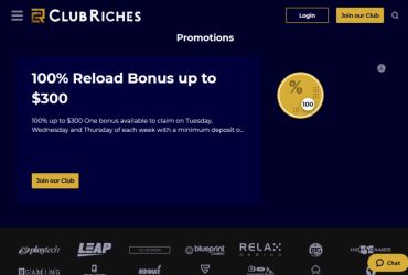 Club Riches Casino - bonuses and promotions