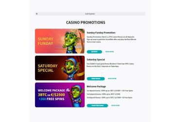 Coinsaga casino - list of promotions