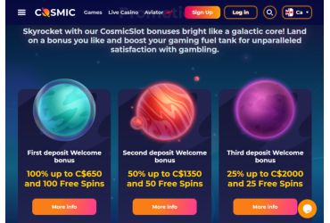 Cosmicslot casino - promotions