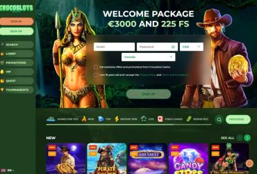 Crocoslots casino - main page