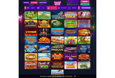 Crystal Slot Casino - List of slot machines