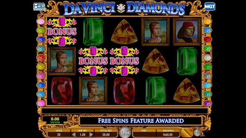 Da Vinci Diamonds slot Free Spins