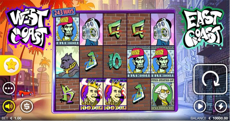 Play in East Coast vs West Coast Slot Online from Nolimit City for free now | Casino-online-brazil.com