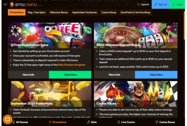 Emu casino - list of promotions