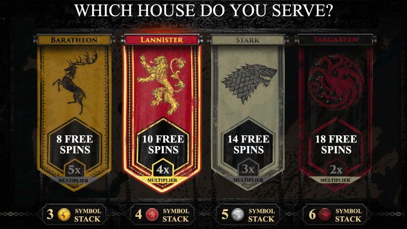 Game of Thrones free spin wheel
