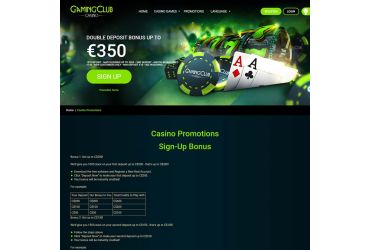 Gaming Club casino - casino promotions