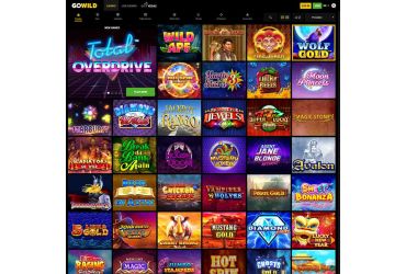 Gowild casino - list of slot machines.