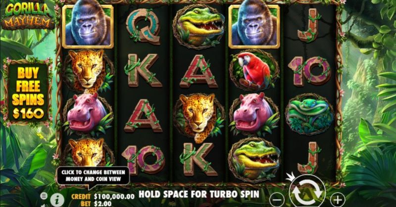 Play in Gorilla Mayhem Slot Online from Pragmatic Play for free now | Casino-online-brazil.com