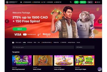 Kosmonaut casino - main page