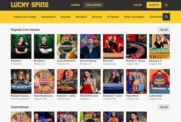 LuckySpins casino - live games