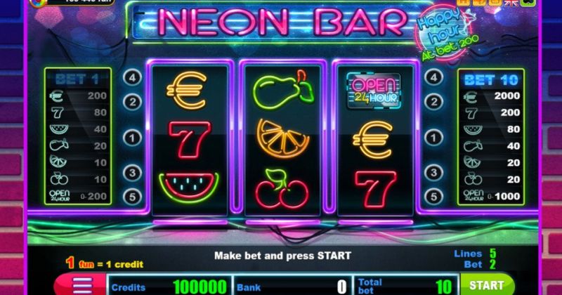 Play in Neon Bar Slot Online from Belatra for free now | Casino-online-brazil.com