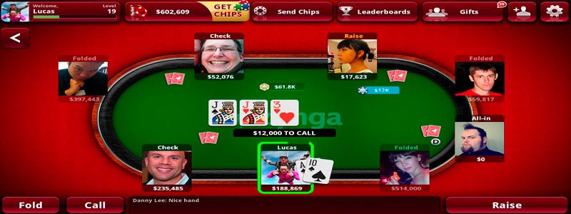 Online poker table