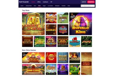 Party casino - list of slot machines.