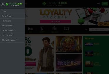 Casino Luck – personal cabinet page