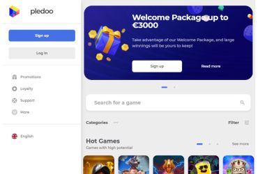 Pledoo Casino - main page