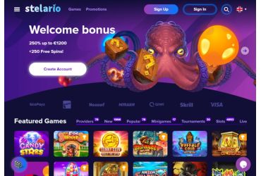 Stelario Casino - main page