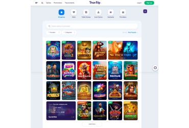 True Flip Casino - Slots machine page